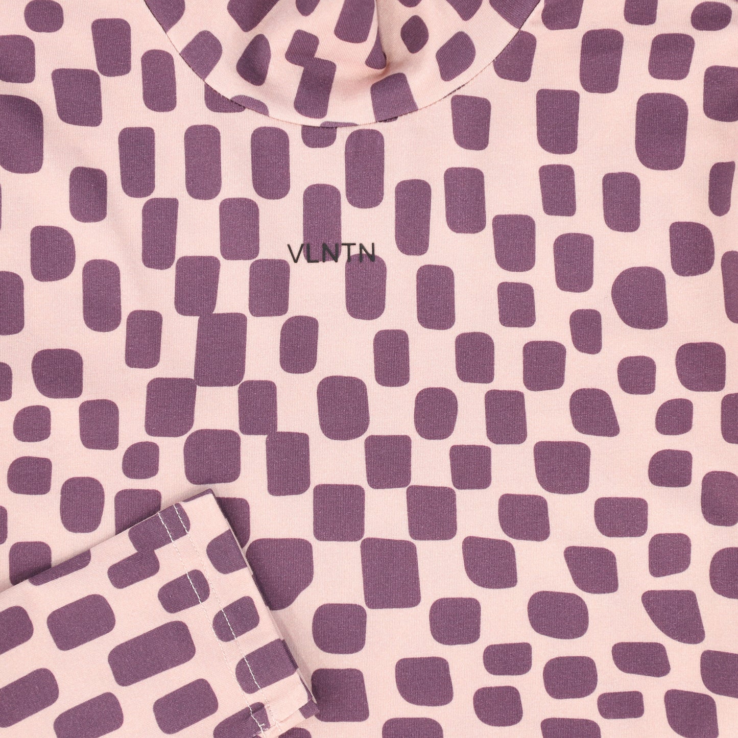 VALENTINA PURPLE PRINT COTTON TURTLENECK