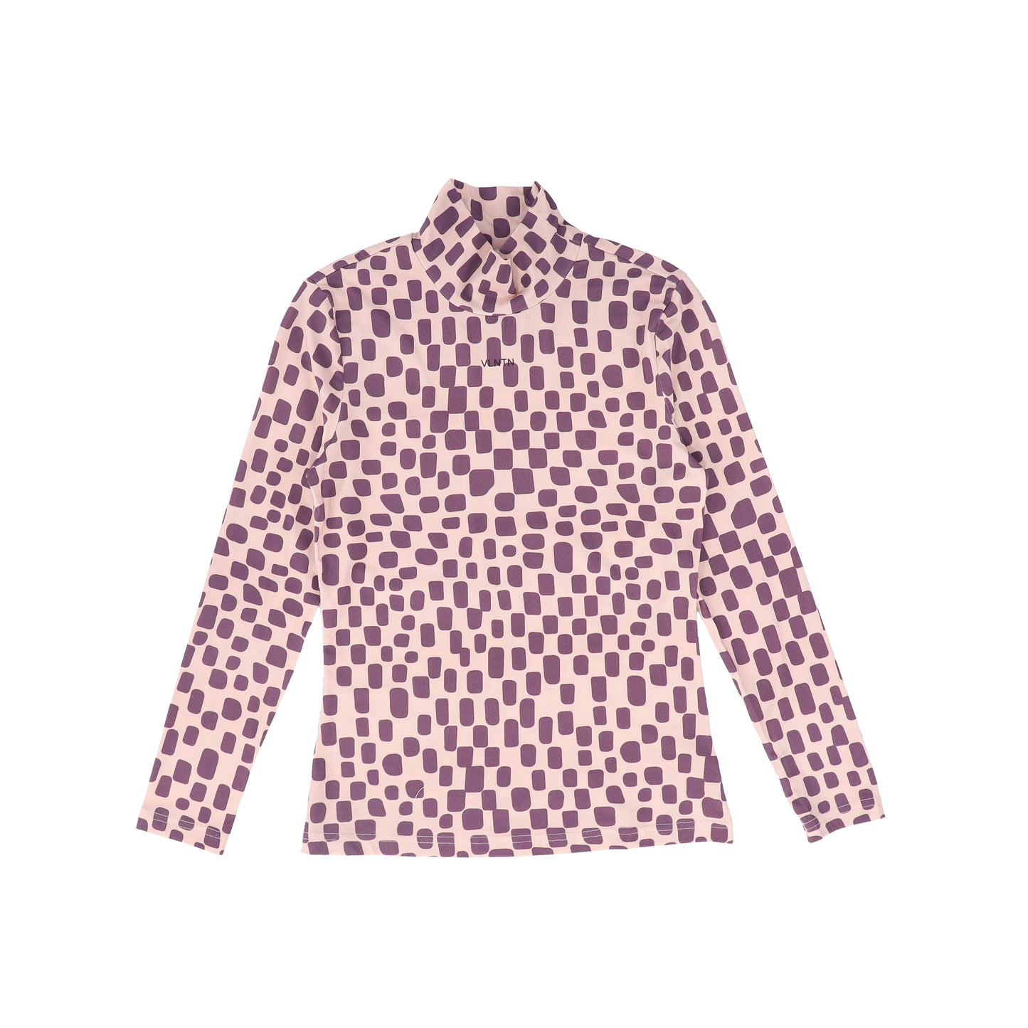VALENTINA PURPLE PRINT COTTON TURTLENECK