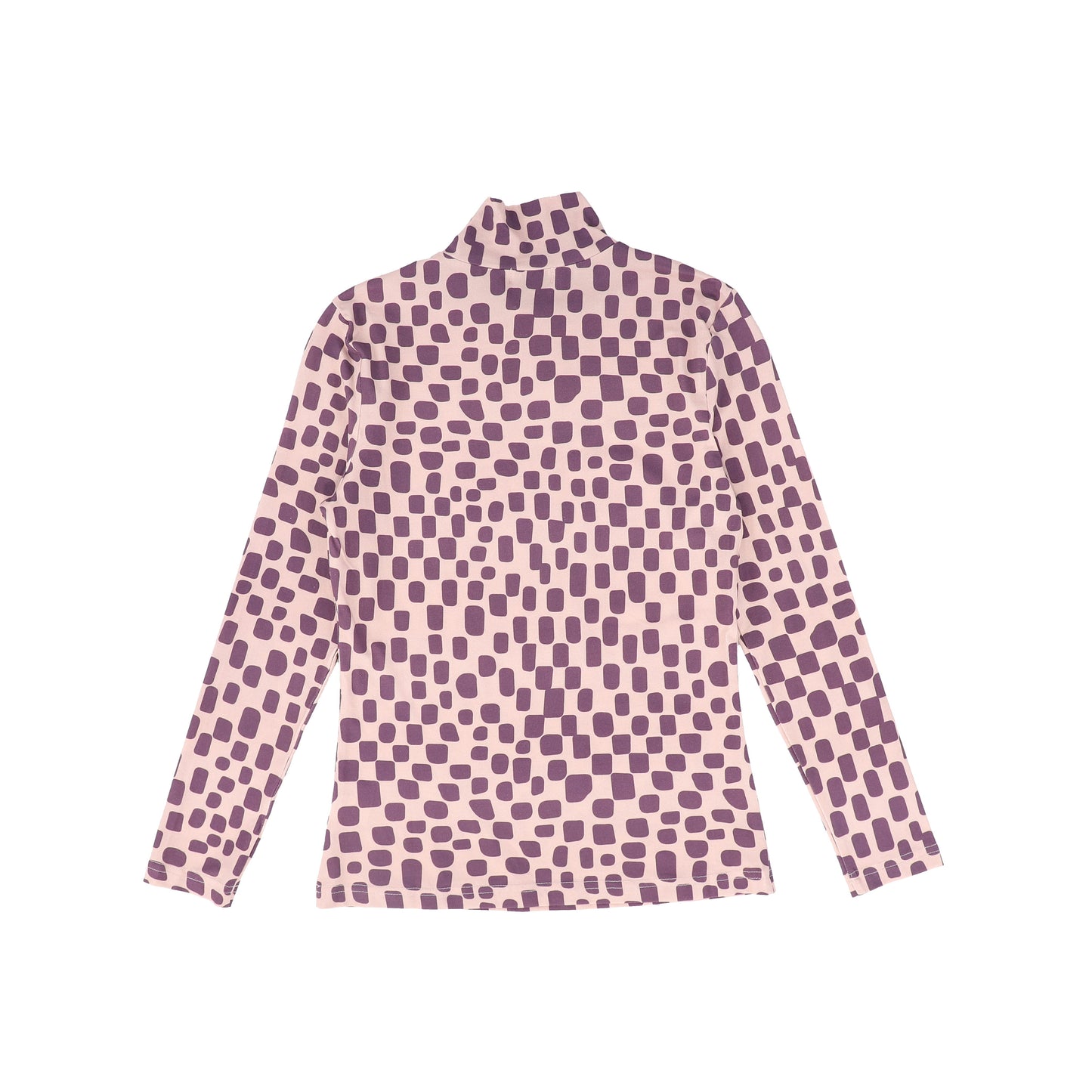 VALENTINA PURPLE PRINT COTTON TURTLENECK