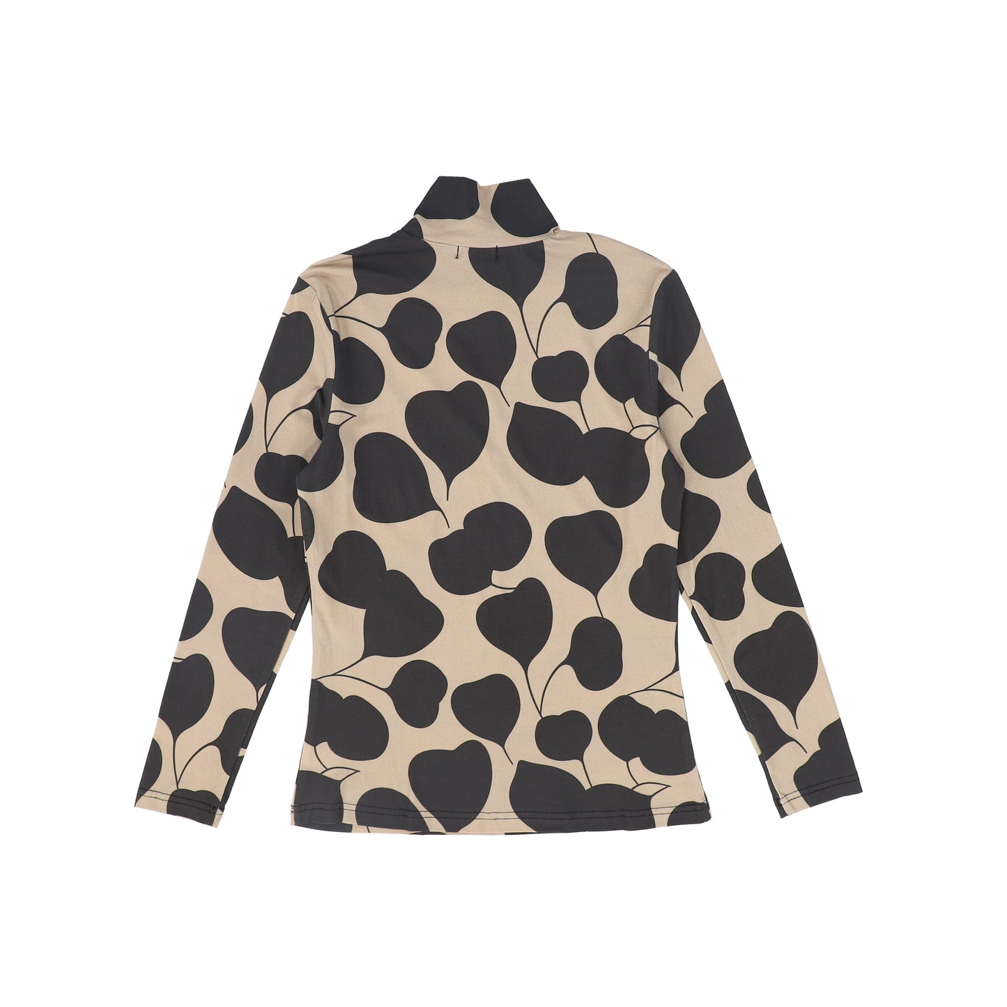 VALENTINA BROWN PRINT COTTON TURTLENECK