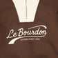 LE BOURDON BROWN HALF ZIP COLORBLOCK SWEATSHIRT SET