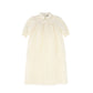 FRANCESCA GUILIANO CREAM LATTICE PUFF SLEEVE GOWN