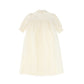FRANCESCA GUILIANO CREAM/BLACK LATTICE PUFF SLEEVE DRESS