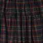 BAMBOO NAVY PLAID GATHERED FLARE SKIRT