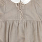 BAMBOO BEIGE WOOL COLLAR PLEAT FRONT ROMPER