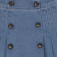 BACE COLLECTION LIGHT BLUE DENIM PLEATED BUTTON SKIRT