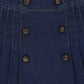 BACE COLLECTION BLUE DENIM PLEAT BUTTON SKIRT