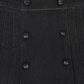 BACE COLLECTION BLACK DENIM PLEATED BUTTON SKIRT