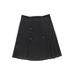 BACE COLLECTION BLACK DENIM PLEATED BUTTON SKIRT