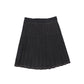 BACE COLLECTION BLACK DENIM PLEATED BUTTON SKIRT