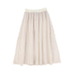 BACE COLLECTION OATMEAL WOOL ALINE MIDI SKIRT