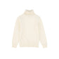 BACE COLLECTION CREAM SOLID KNIT TURTLENECK