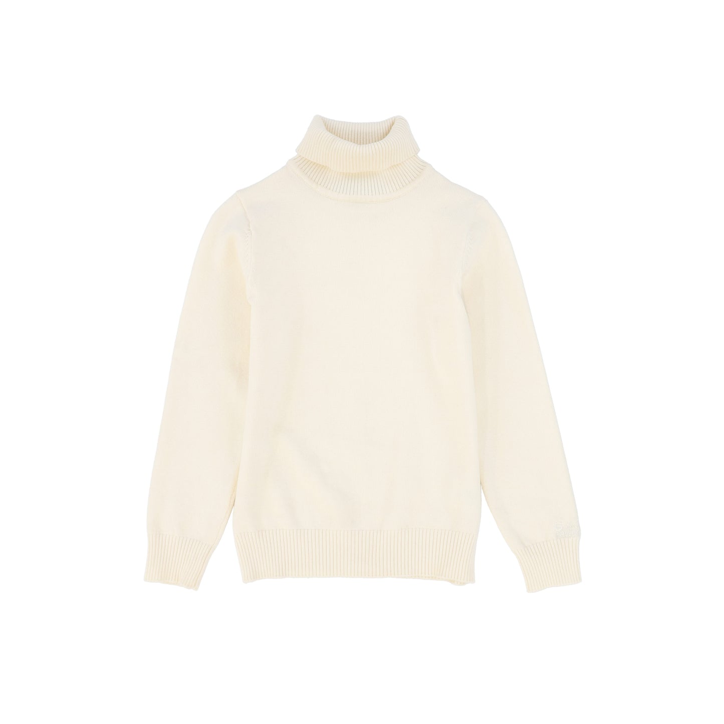 BACE COLLECTION CREAM SOLID KNIT TURTLENECK