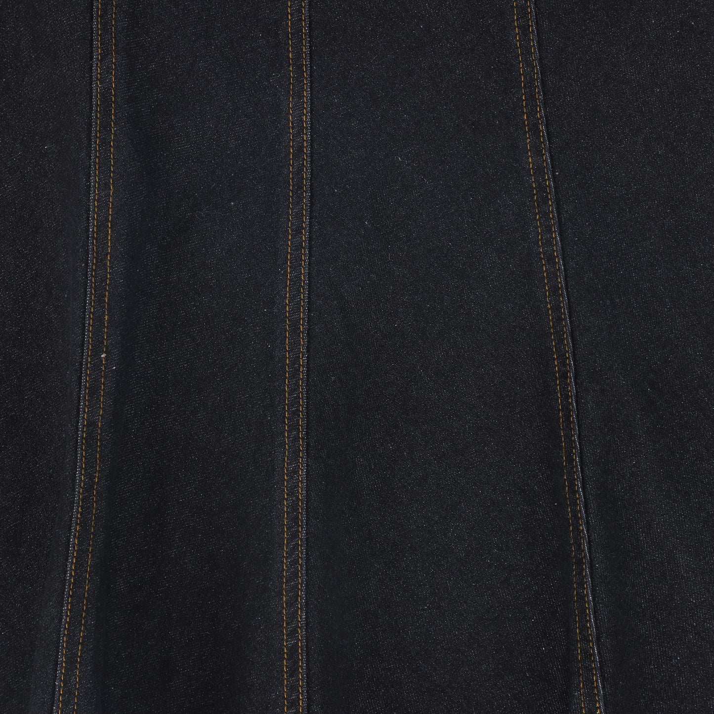 VALENTINA BLACK DENIM CONTRAST SEAM SKIRT