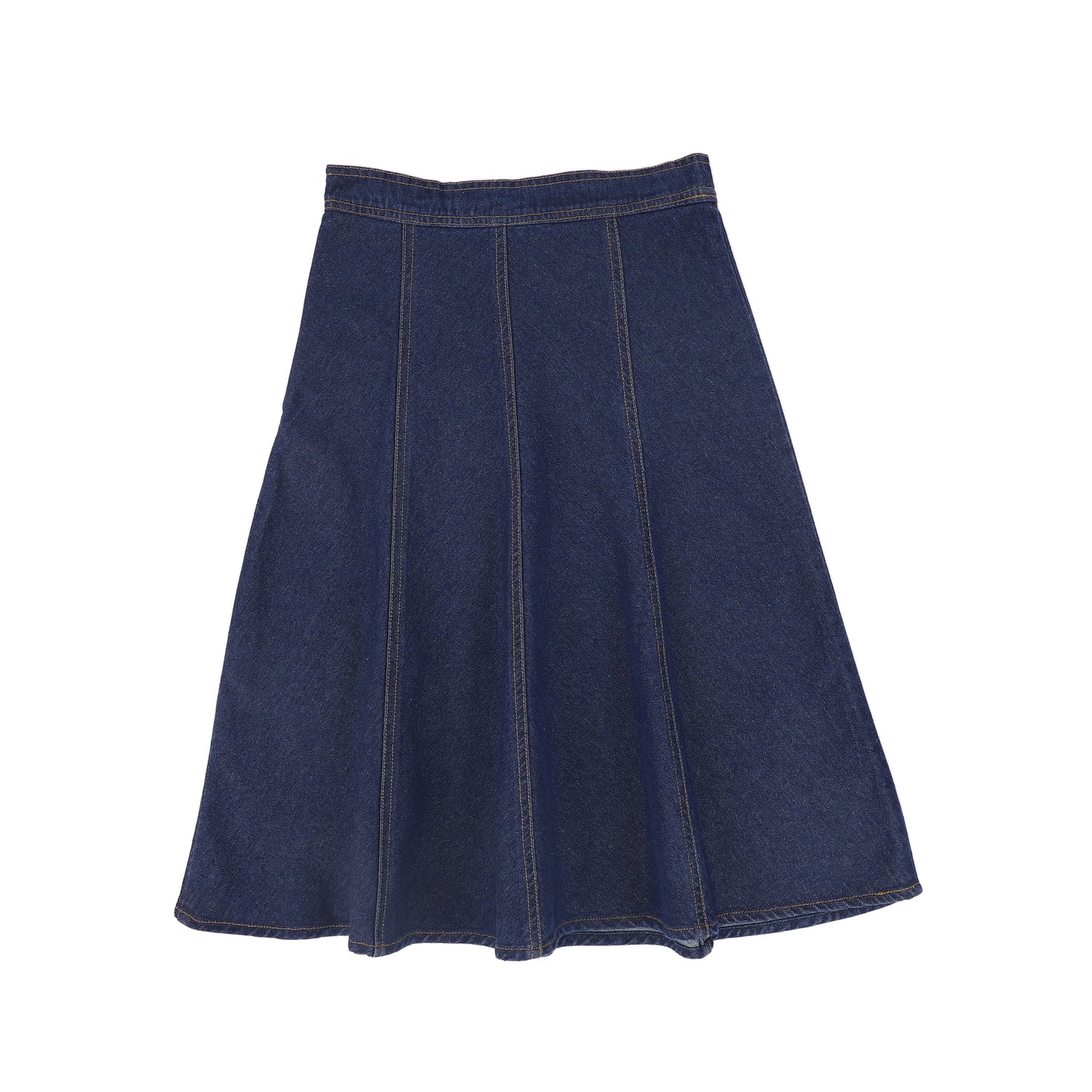 VALENTINA BLUE DENIM CONTRAST SEAM SKIRT