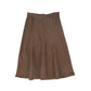 VALENTINA BROWN DENIM CONTRAST SEAM SKIRT