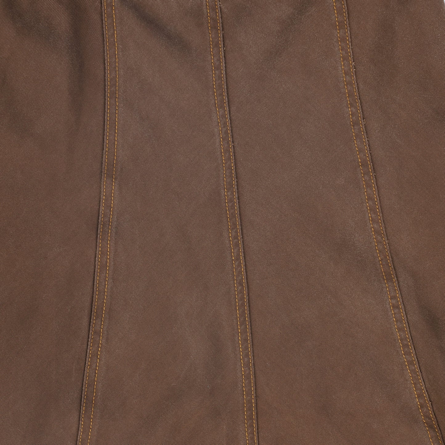 VALENTINA BROWN DENIM CONTRAST SEAM SKIRT