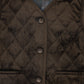LE BOURDON BROWN QUILTED CORDUROY VEST
