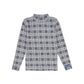 BACE COLLECTION NAVY CHECKED MOCKNECK