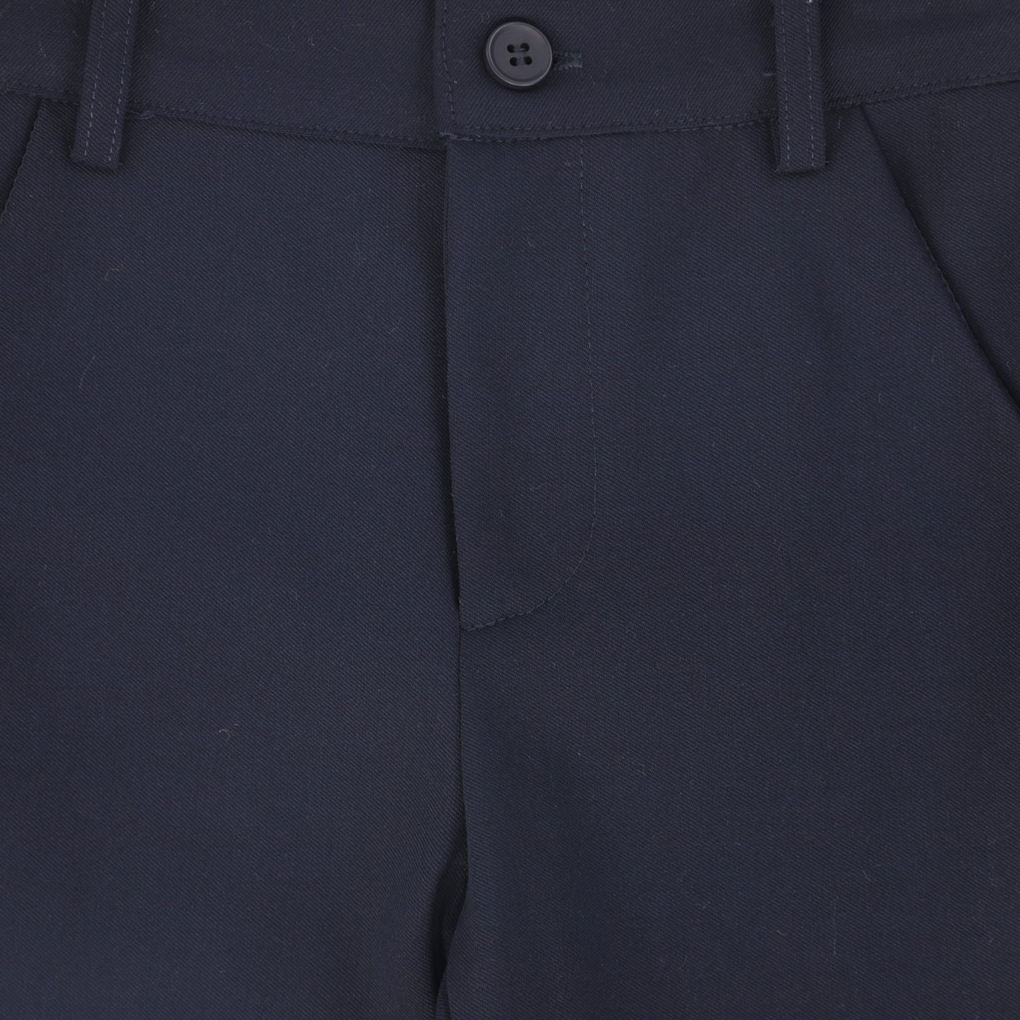 LE BOURDON NAVY SOLID FITTED PANTS