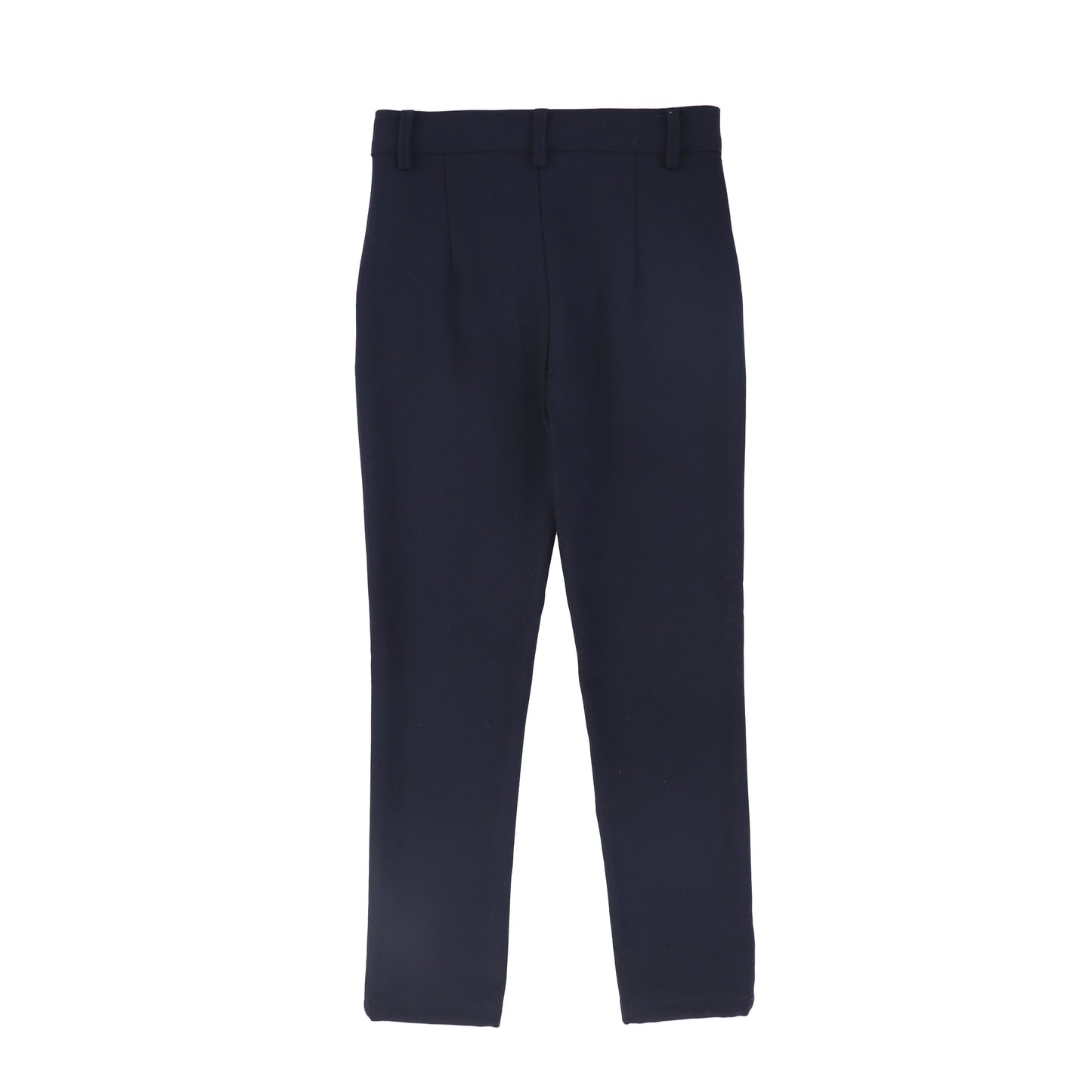 LE BOURDON NAVY SOLID FITTED PANTS