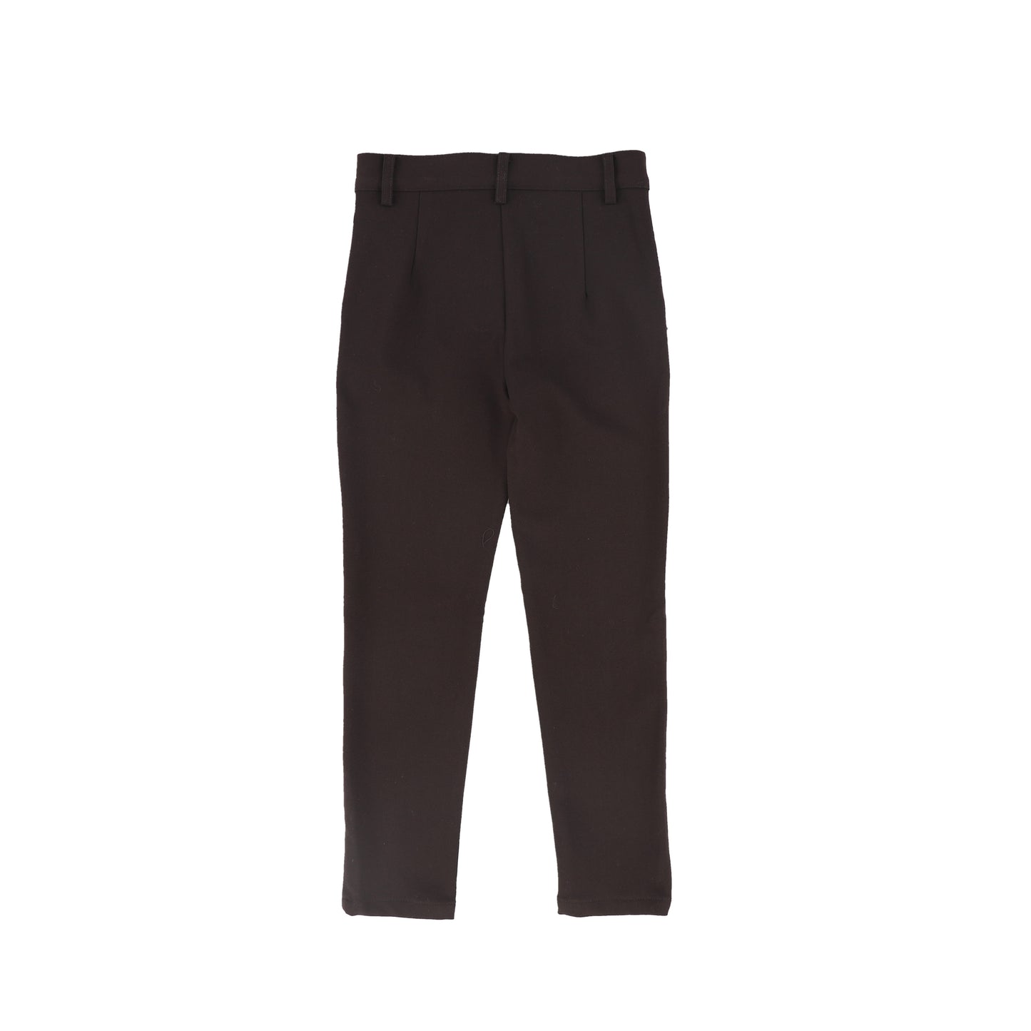 LE BOURDON BROWN SOLID FITTED PANTS