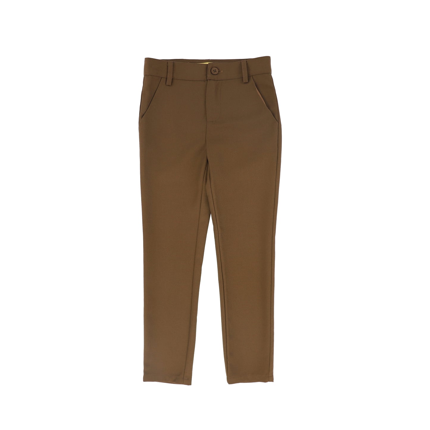 LE BOURDON CAMEL SOLID FITTED PANTS