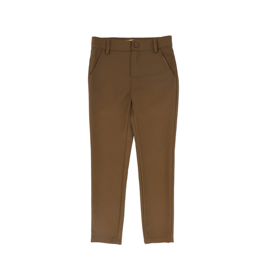 LE BOURDON CAMEL SOLID FITTED PANTS