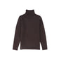 LE BOURDON BROWN FITTED KNIT TURTLENECK