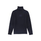 LE BOURDON NAVY FITTED KNIT TURTLENECK
