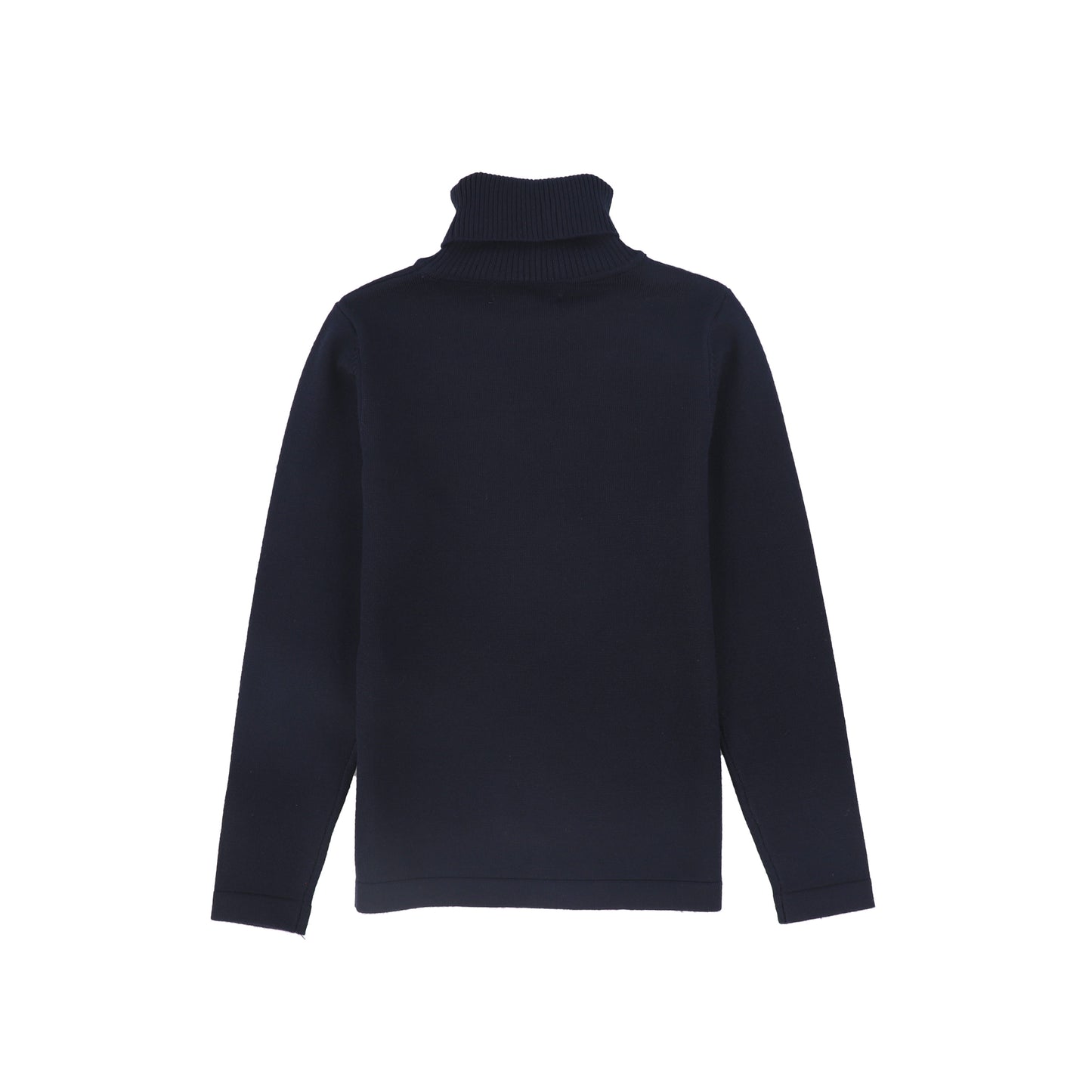 LE BOURDON NAVY FITTED KNIT TURTLENECK
