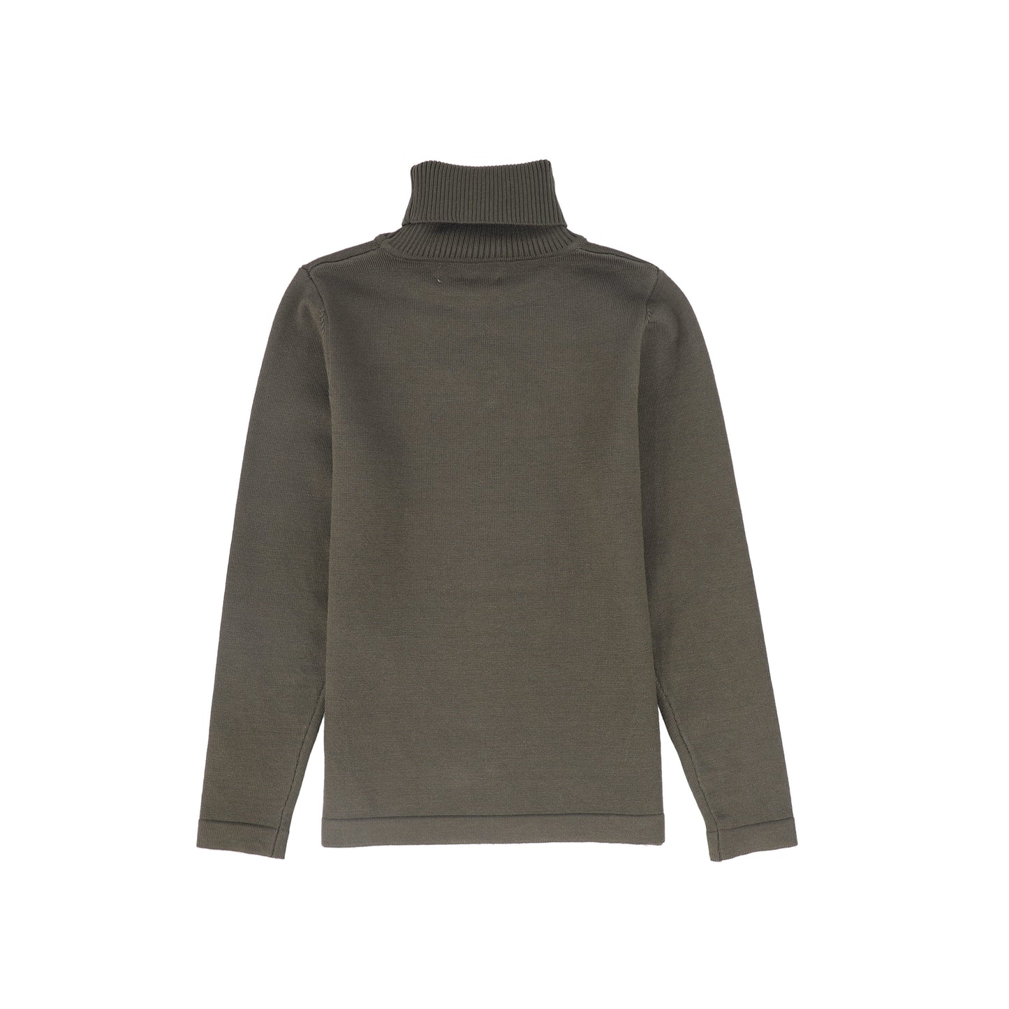 LE BOURDON OLIVE FITTED KNIT TURTLENECK