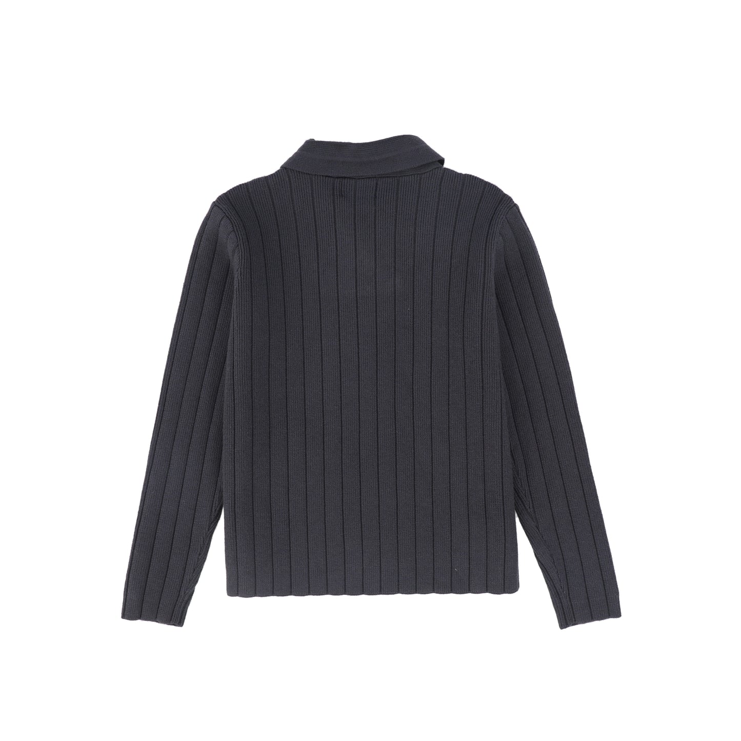 BAMBOO GREY WIDE RIBBED KNIT SWEATER