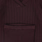 BAMBOO BURGUNDY WIDE RIBBED KNIT SWEATER SET