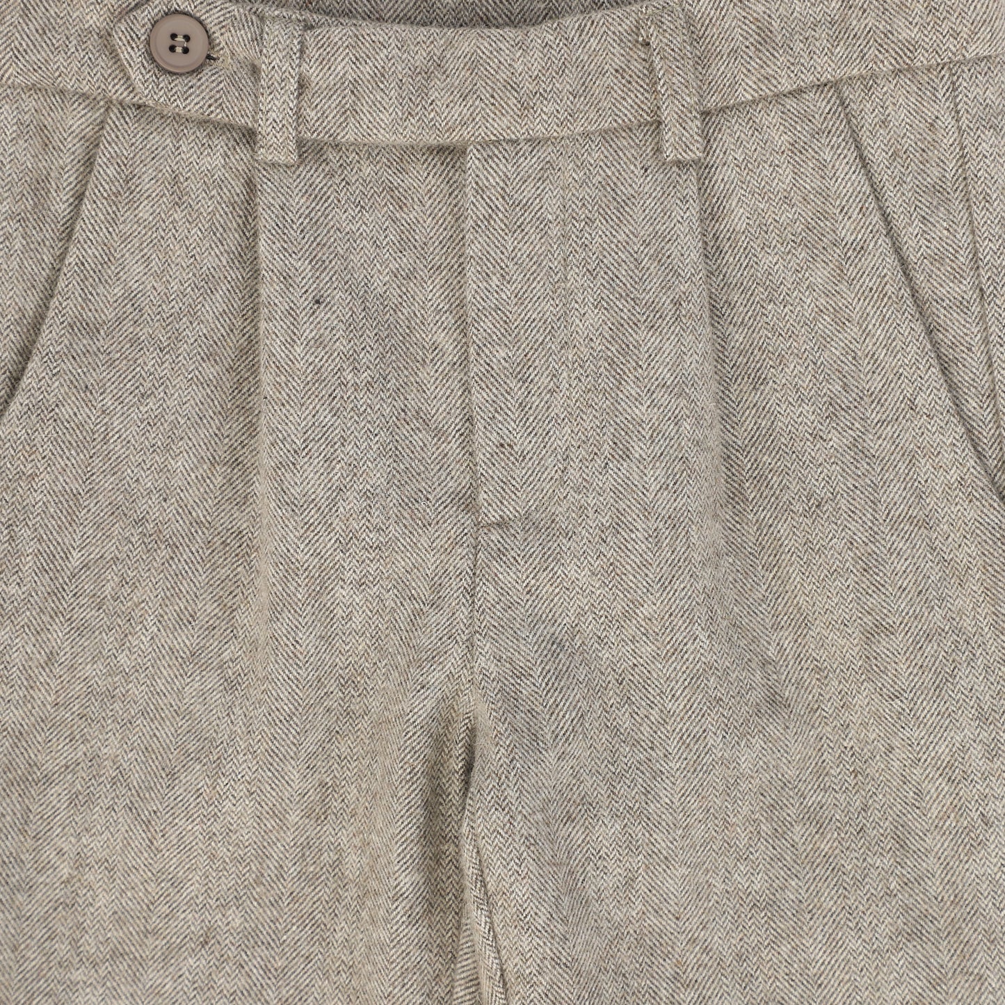 LE BOURDON BROWN HERRINGBONE POCKET PANTS