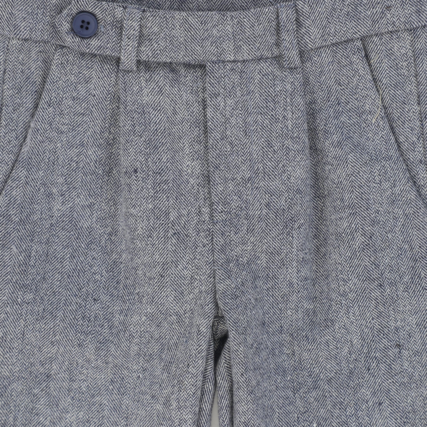 LE BOURDON NAVY HERRINGBONE POCKET PANTS