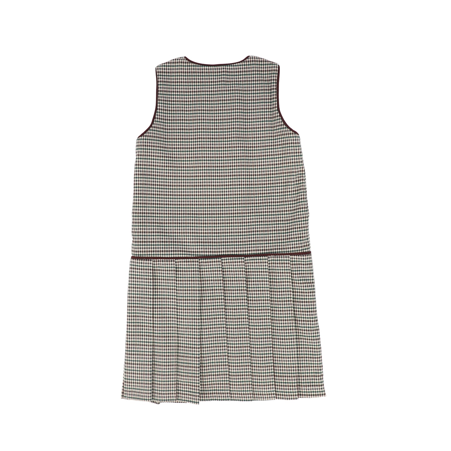 BACE COLLECTION BURGUNDY CHECKED WOOL JUMPER