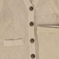 LE BOURDON CAMEL QUILTED KNIT VEST SET