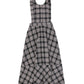 VALENTINA BLACK/IVORY WOOL PLAID BUTTON JUMPER