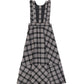 VALENTINA BLACK/IVORY WOOL PLAID BUTTON JUMPER