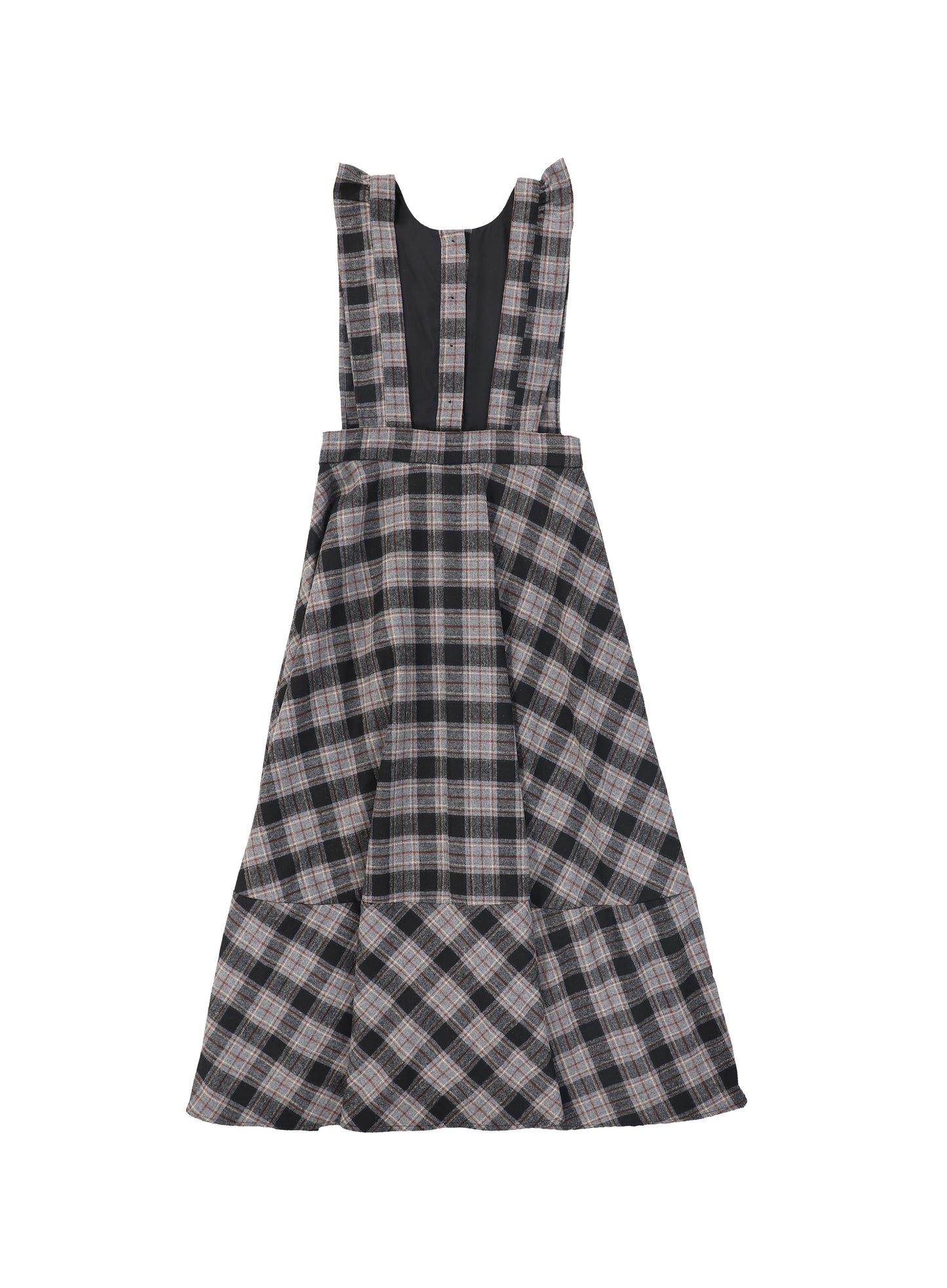 VALENTINA BLACK/IVORY WOOL PLAID BUTTON JUMPER