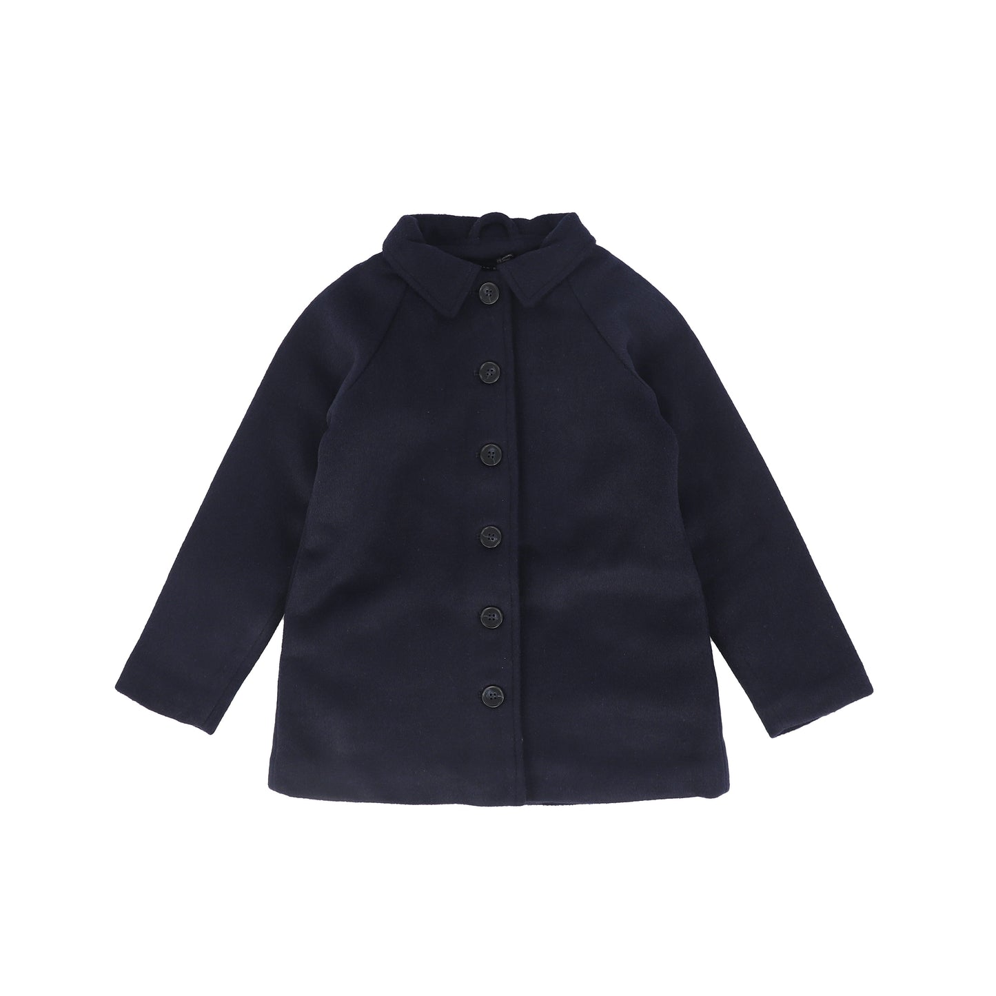 BAMBOO NAVY WOOL RAGLAN COAT