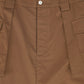 VALENTINA BROWN UTILITY POCKET MAXI SKIRT