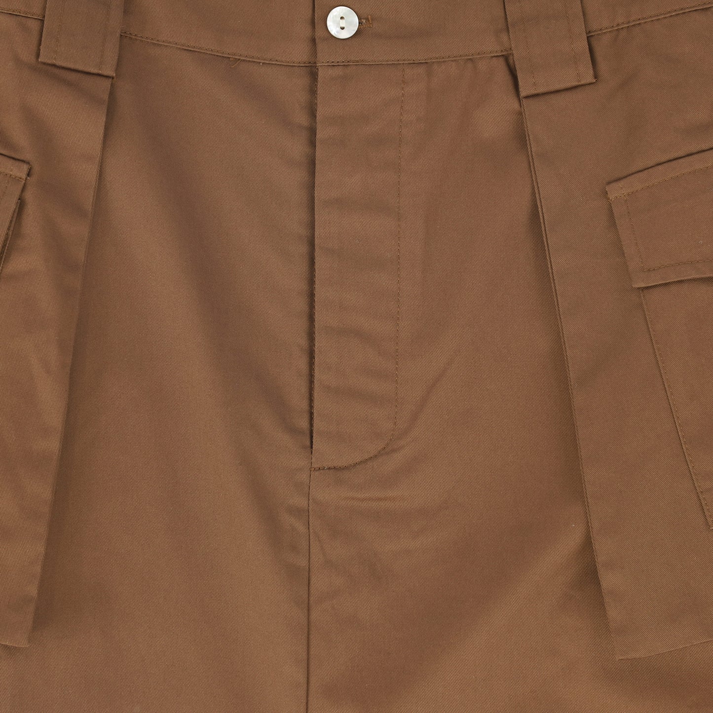 VALENTINA BROWN UTILITY POCKET MAXI SKIRT