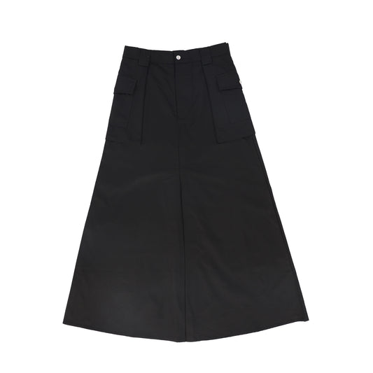 VALENTINA BLACK UTILITY POCKET MAXI SKIRT