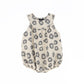 BAMBOO BEIGE LEOPARD PIPED ROMPER