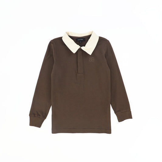 BAMBOO BROWN CORDUROY COLLAR POLO