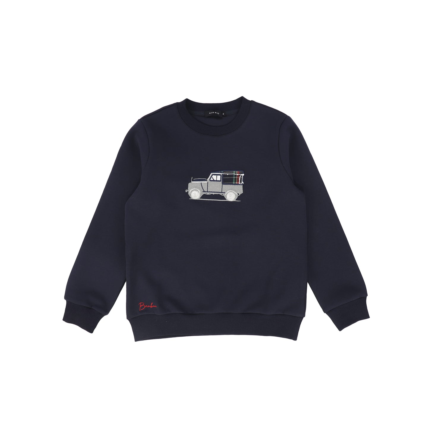 BAMBOO NAVY TRUCK EMBROIDERED SWEATSHIRT
