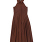BACE COLLECTION BURGUNDY PLEATED HALTER JUMPER
