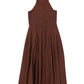 BACE COLLECTION BURGUNDY PLEATED HALTER JUMPER